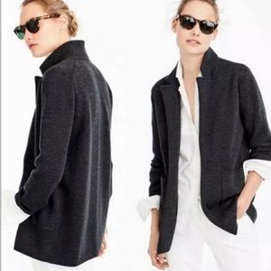 J. Crew 100% Merino Wool Open Front Sweater Blazer Contemporary Minimalist XS